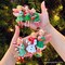 Nostalgic Victorian Christmas Girl Charming Set of 6 Ornaments, Vintage Old Fashioned Resin Holiday Decoration
